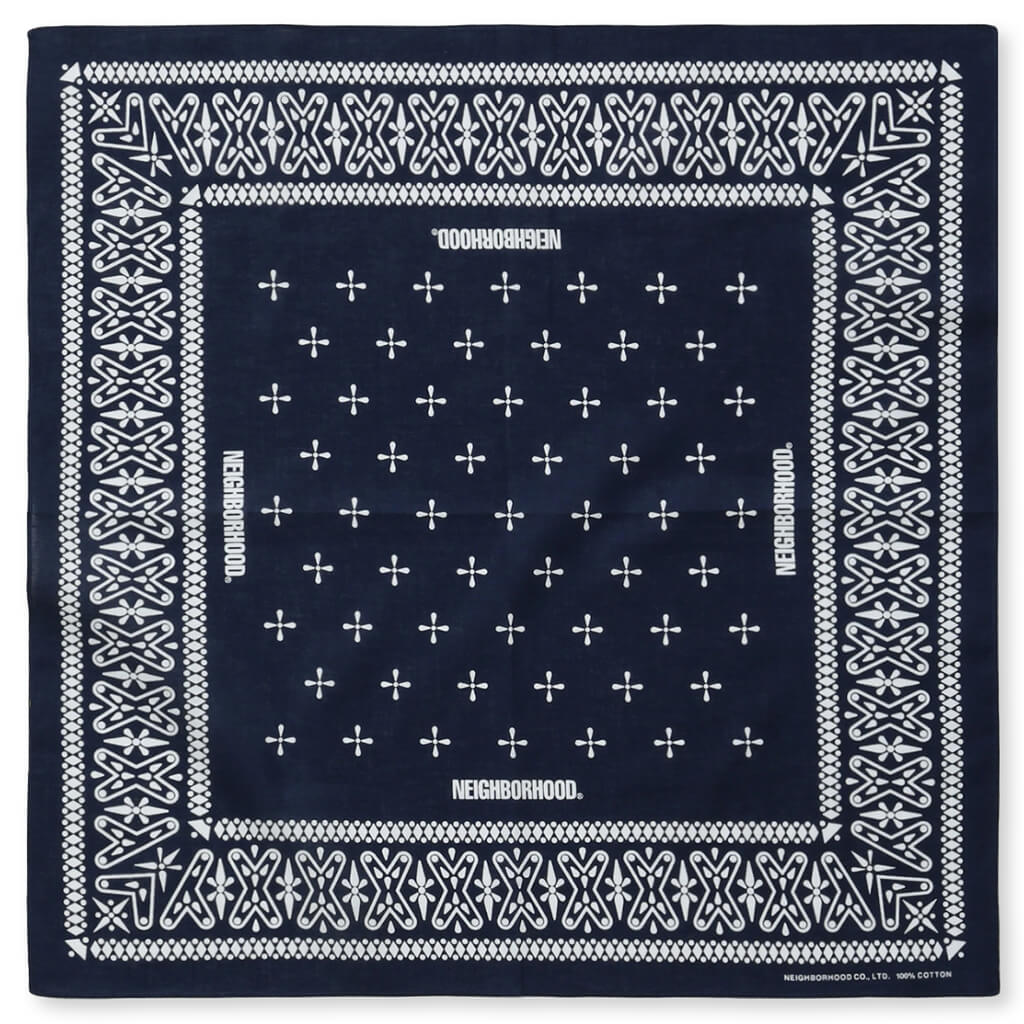 Cross Pattern Bandana - Navy