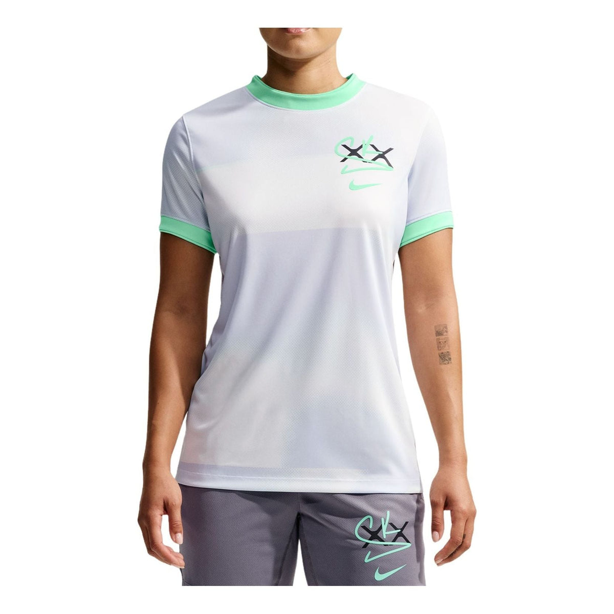(WMNS) Nike x Sam Kerr Dri-FIT Pre-Match Top 'Summit White Green Glow' IO9357-100 - Nike Professional Edition