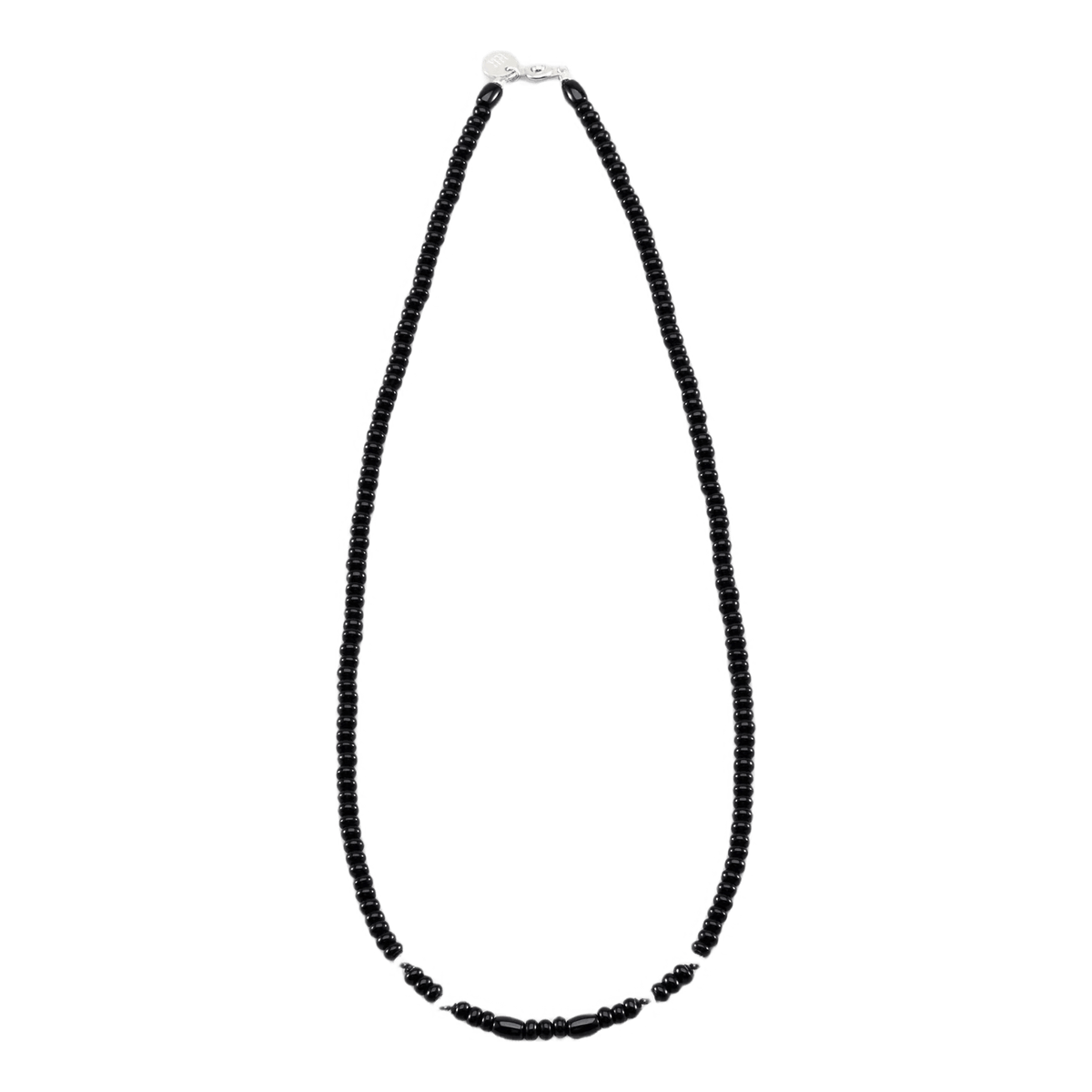 Stone Beads / S-necklace Black
