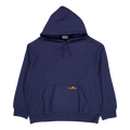 Hooded Label Script Sweat Blue