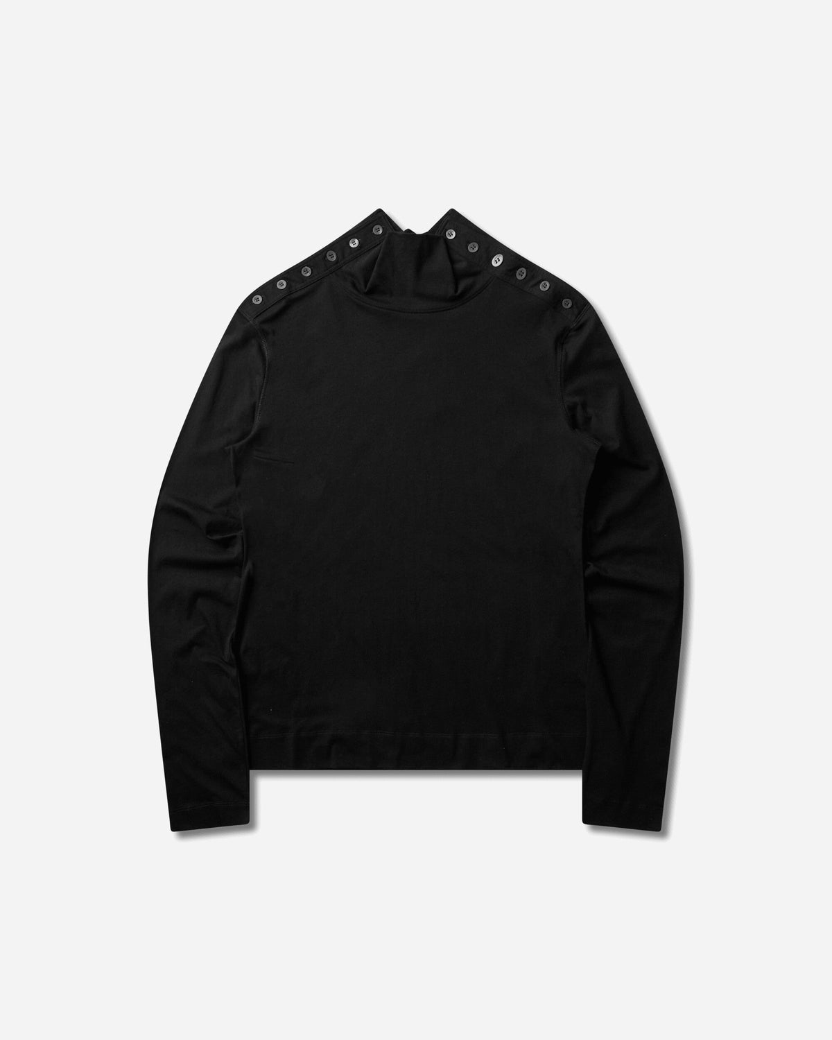 Men's Turtleneck Button Sweater Black