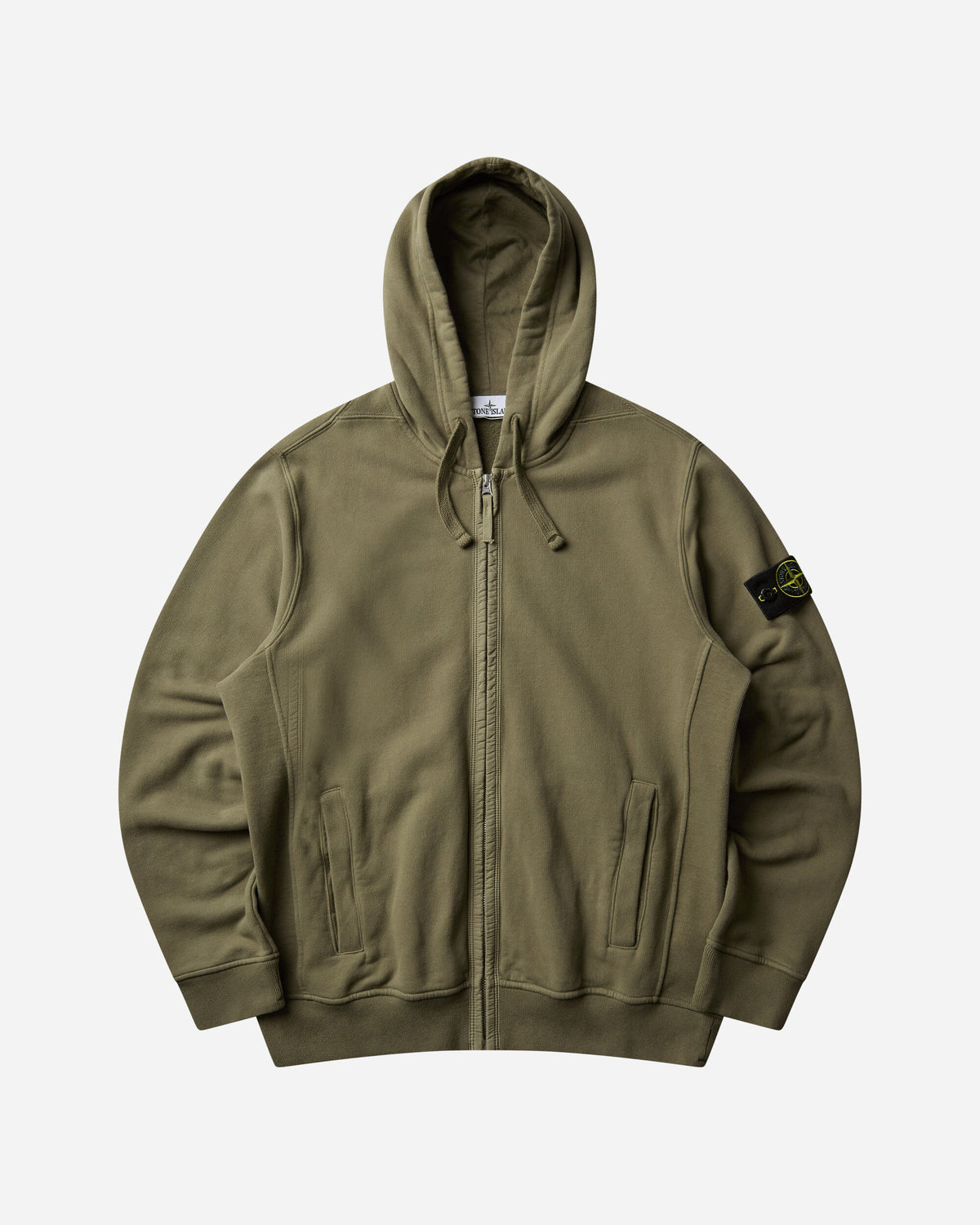 Men's Organic Cotton Fleece Zip Hoodie Military Green