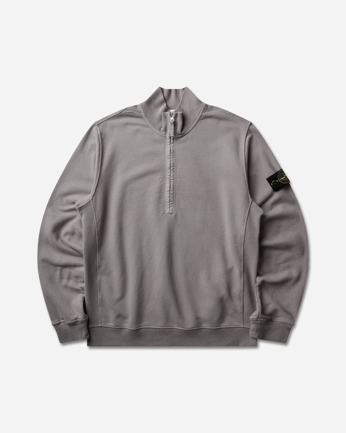 Men's Organic Cotton Fleece Half-Zip Sweatshirt Grey