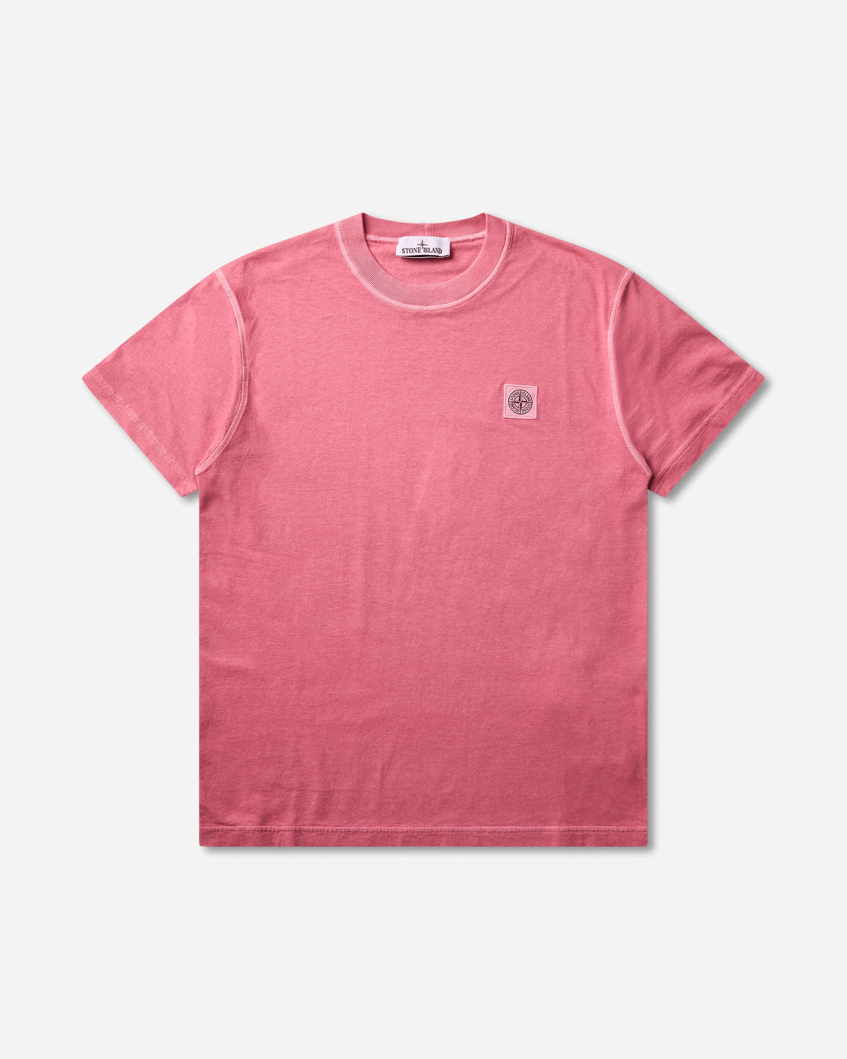 Men's Organic Cotton Jersey 'FISSATO' Effect T-Shirt Geranium