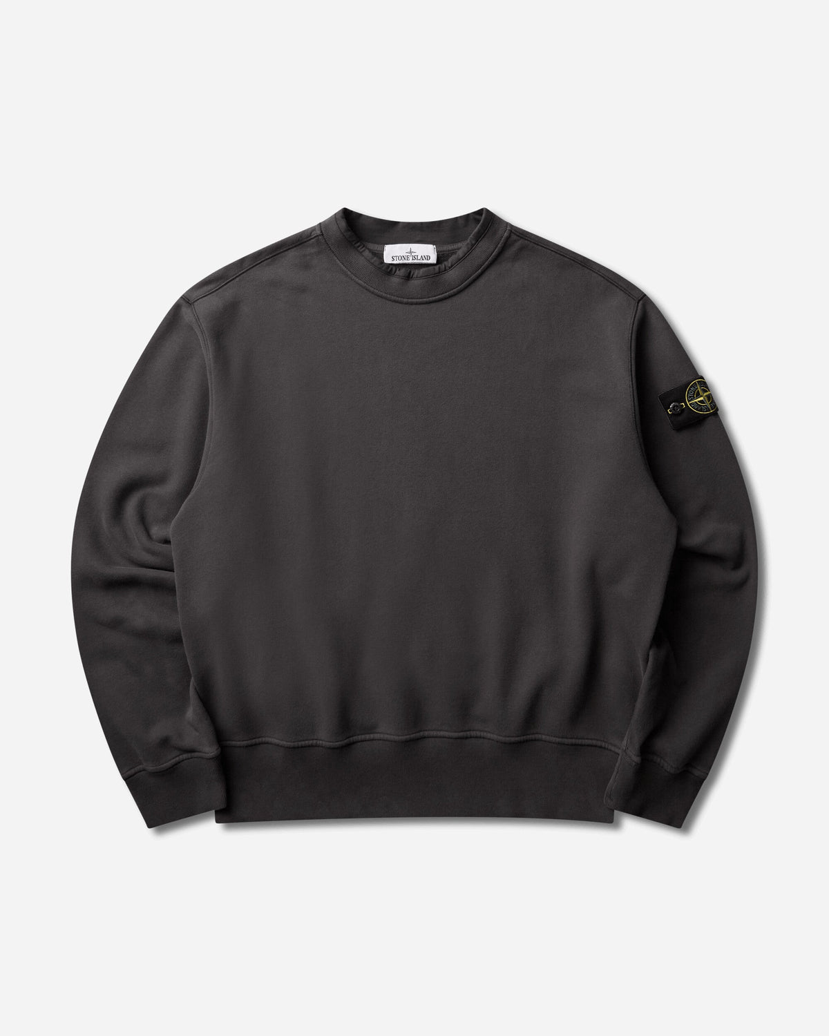 Men's Organic Cotton Fleece Crewneck Sweatshirt Lead Grey