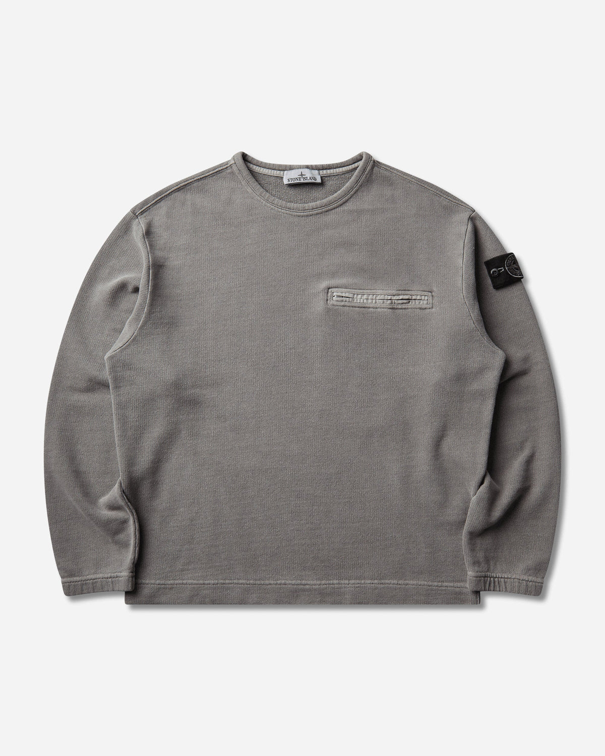 Men's Mineral Dyed Organic Cotton Fleece Crewneck Sweatshirt Grey