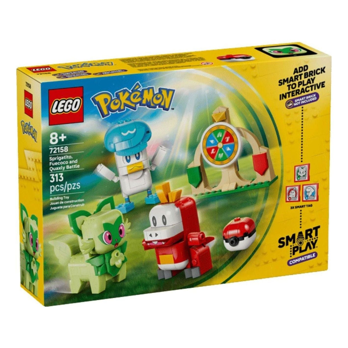 LEGO Pokemon Smart Play: Sprigatito Fuecoco And Quaxly Battle 72158