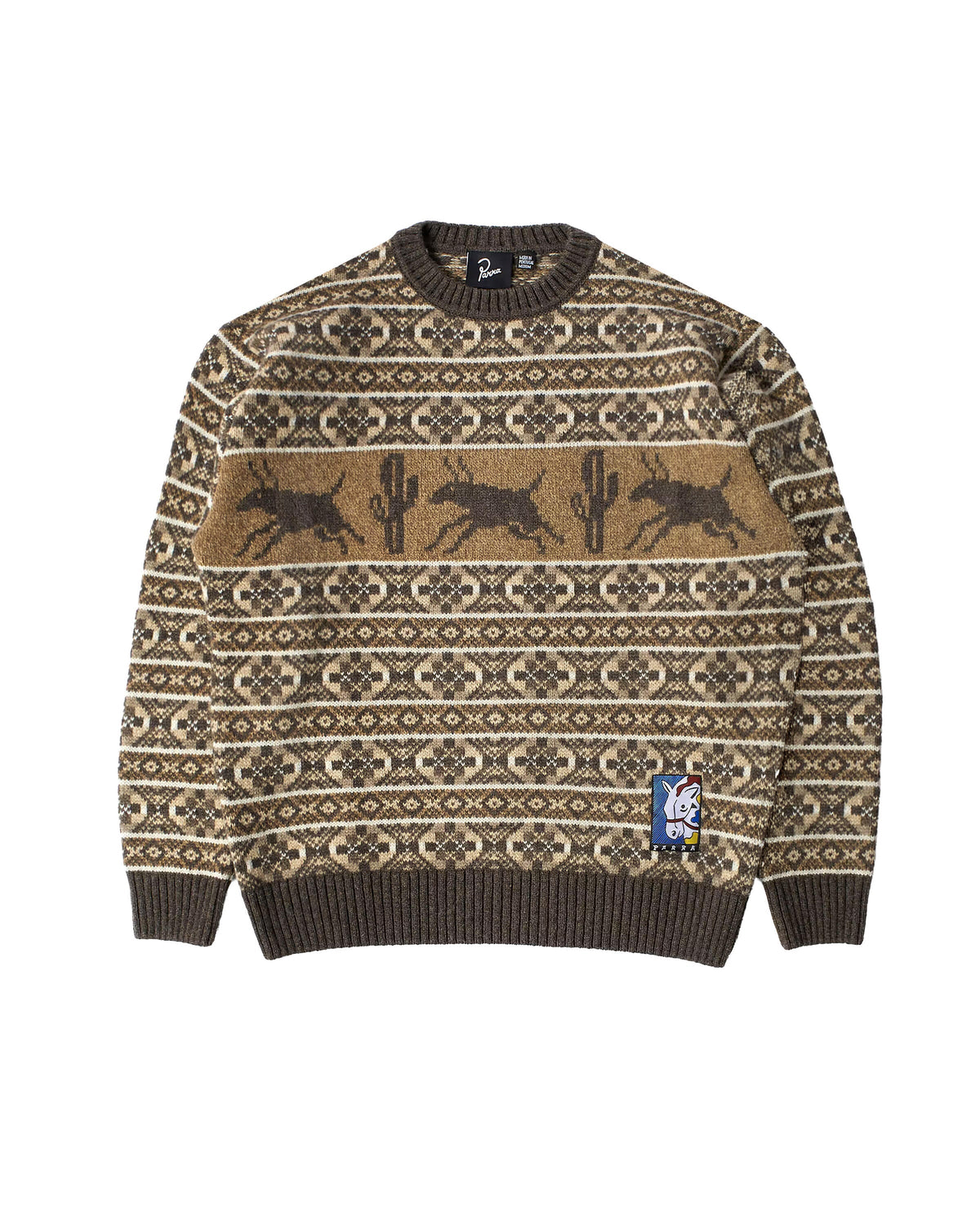 by Parra Cactus bull knitted pullover