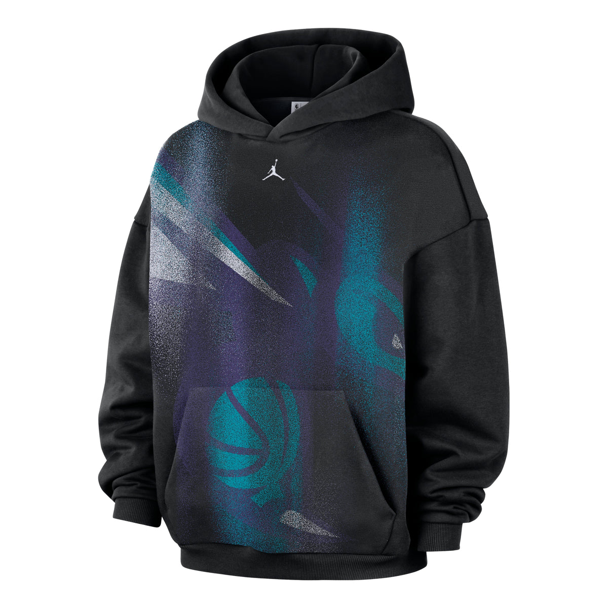 Nike Charlotte Hornets Standard Issue Fleece Hoodie 'Black White' IQ2453-010 - Nike Professional Edition