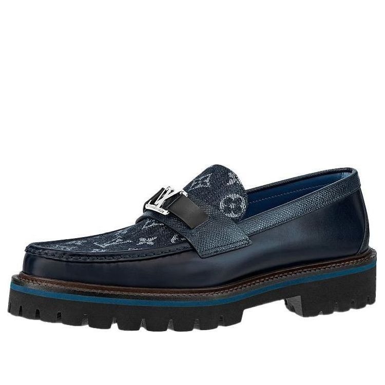 LOUIS VUITTON Major Loafers 'Navy Monogram with Monogram Deco' 1A8YJZ