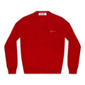 COMME des GARCONS PLAY V-Neck Pullover Double Emblem 'Red' AZ-N056-051-5