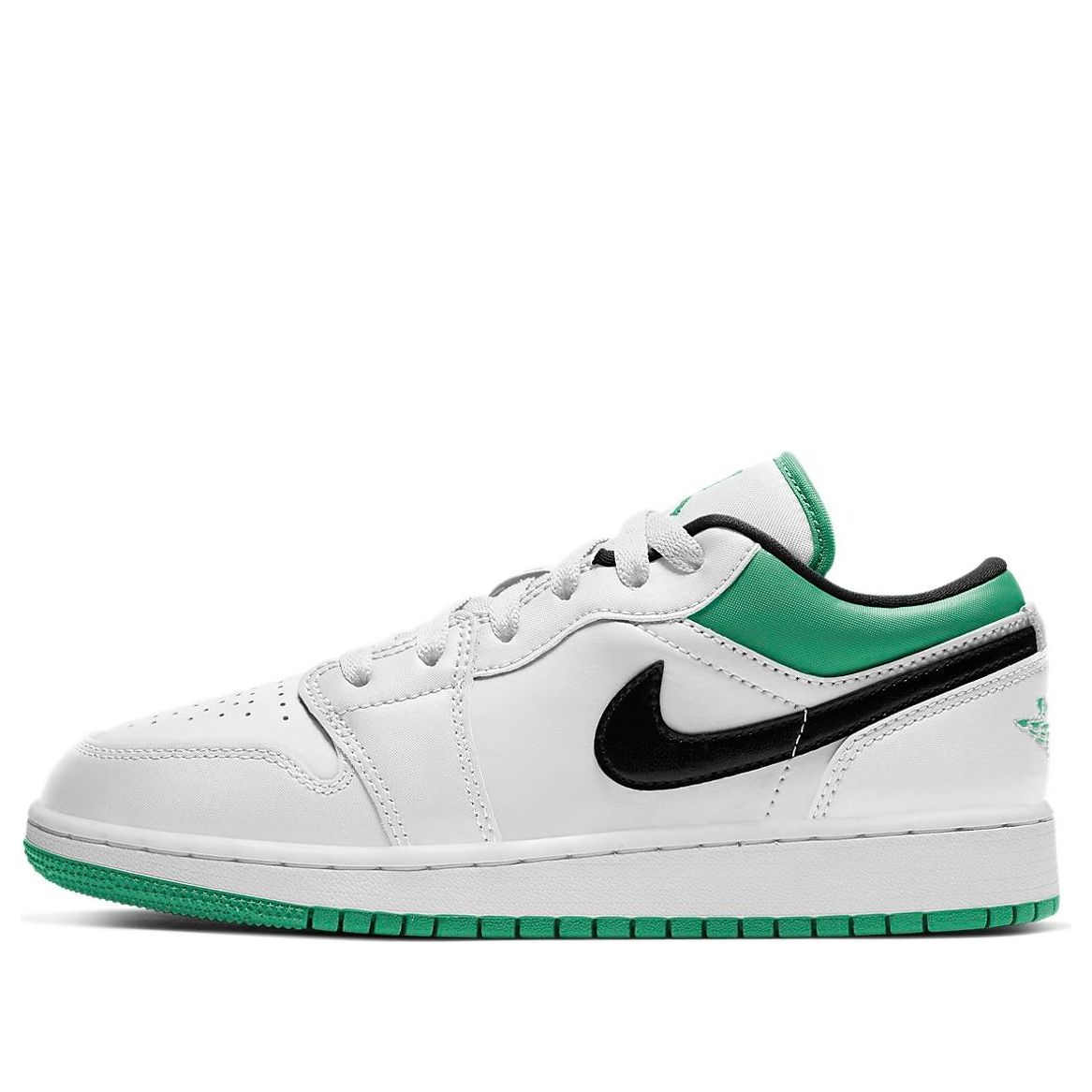 (GS) Air Jordan 1 Low 'White Lucky Green' 553560-129