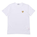 (WMNS) COMME des GARCONS PLAY Gold Heart Logo Tee 'White' AZ-T215-051-4