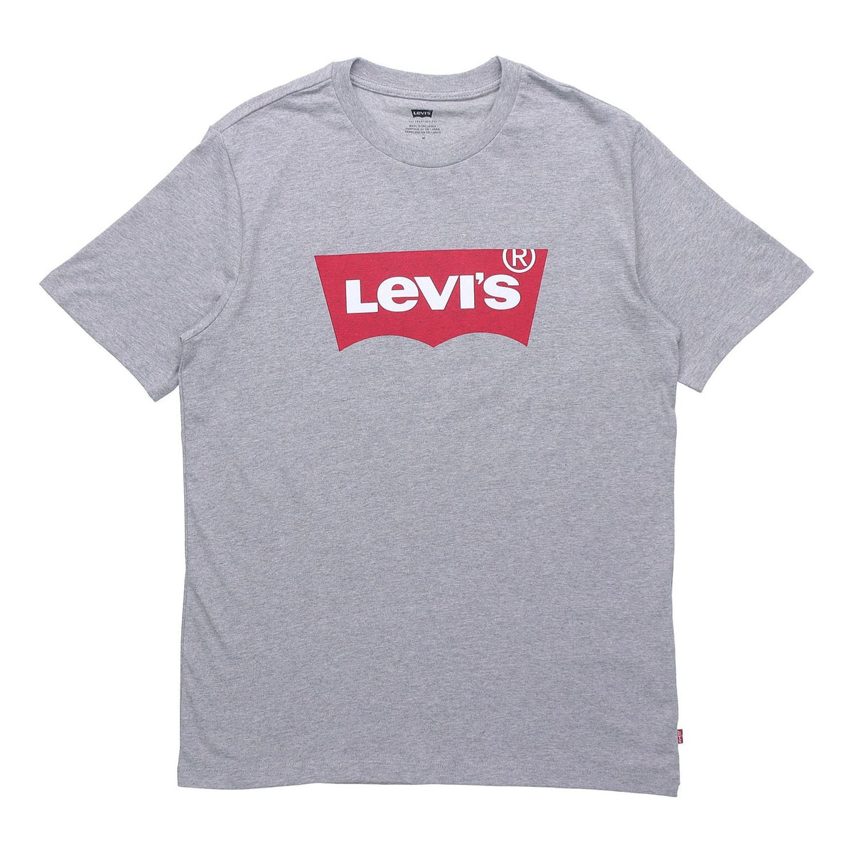 Men's Levis Alphabet Logo Loose Round Neck Short Sleeve Gray T-Shirt 17783-0138