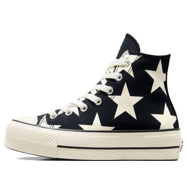 (WMNS) Converse Chuck Taylor All Star Lift Platform Large Stars High 'Black White' A09903C