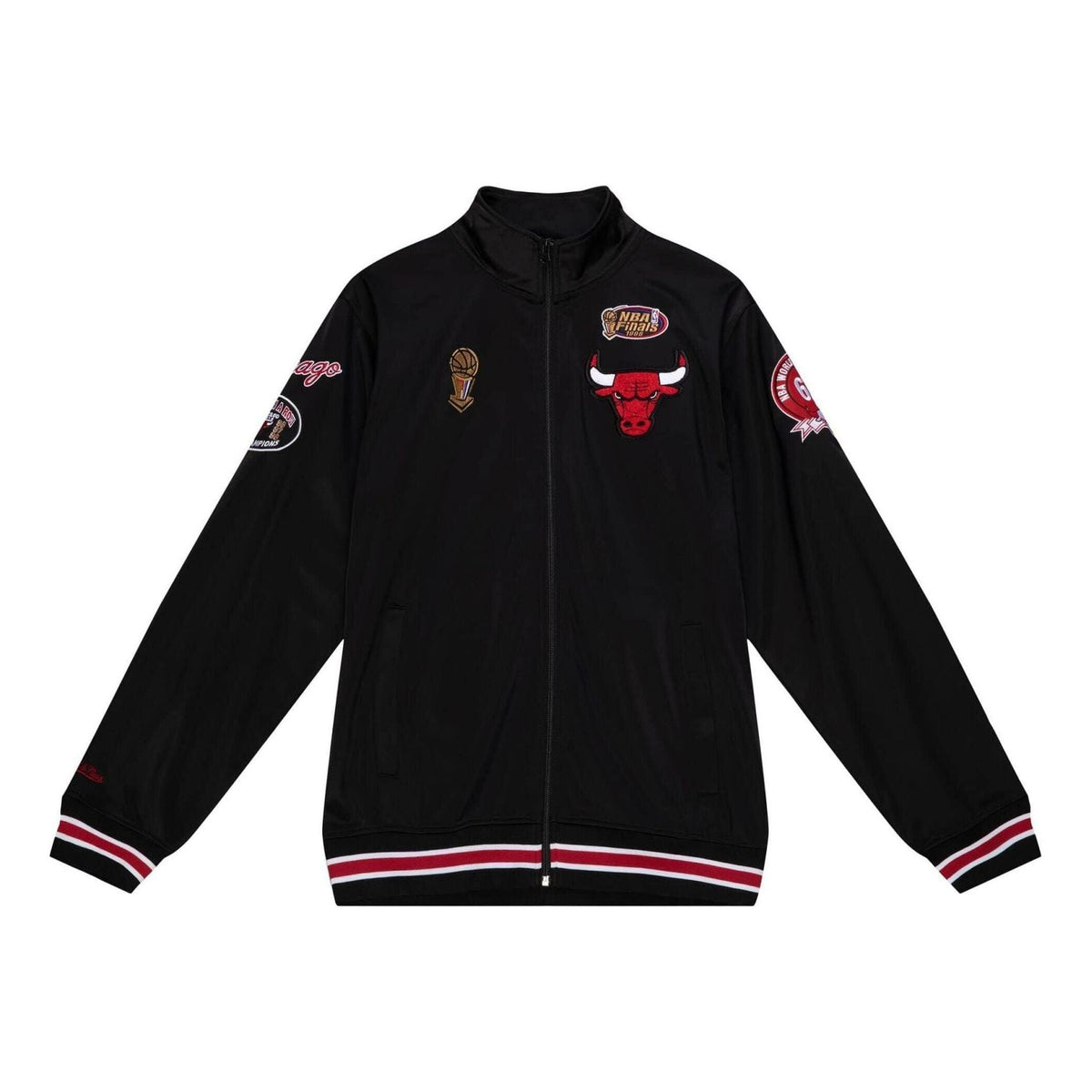 Mitchell & Ness x NBA Chicago Bulls Champ City Track Jacket 'Black' OJZP3238-CBUYYPPPBLCK