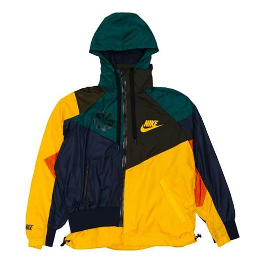 (WMNS) Nike x sacai Hooded Anorak 'University Gold Sequoia' CD6298-739