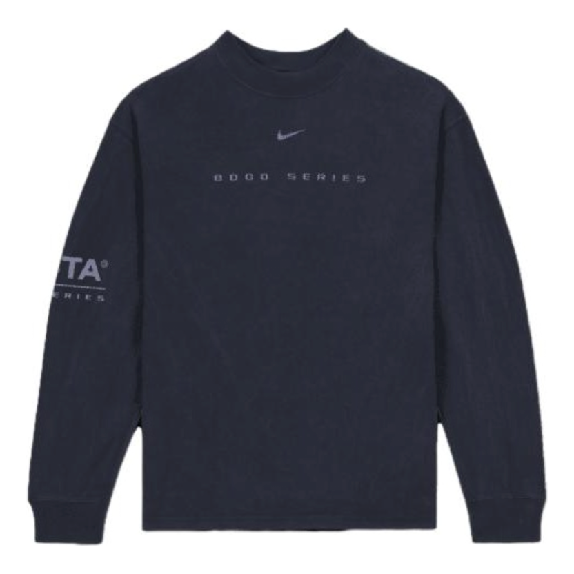 Nike x NOCTA Drake 8K Peaks Long-Sleeve Mock Neck Asia Sizing 'Navy' FQ6557-451