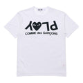 COMME des GARCONS PLAY Inverted Text T-Shirt 'White' AZ-T068-051-1