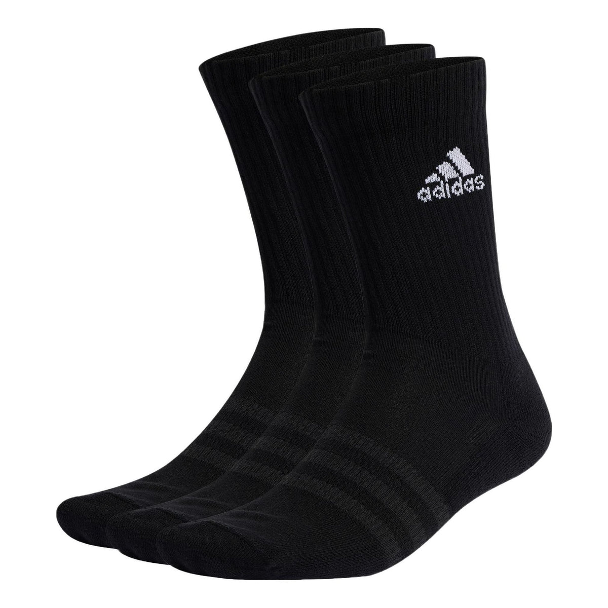 adidas Cushioned Crew Socks 3 Pairs 'Black' IC1310