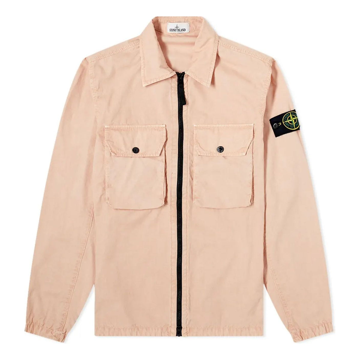 STONE ISLAND 2 Pocket Brushed Cotton Shirt Jacket 'Antique' 7515113WN-V0182