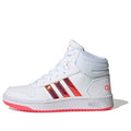 (GS) adidas Hoops 2.0 Mid J 'White Signal Pink' FW7610