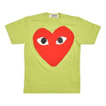 (WMNS) COMME des GARCONS PLAY Large Red Love Round Neck Short Sleeve Green AZ-T273-051-2