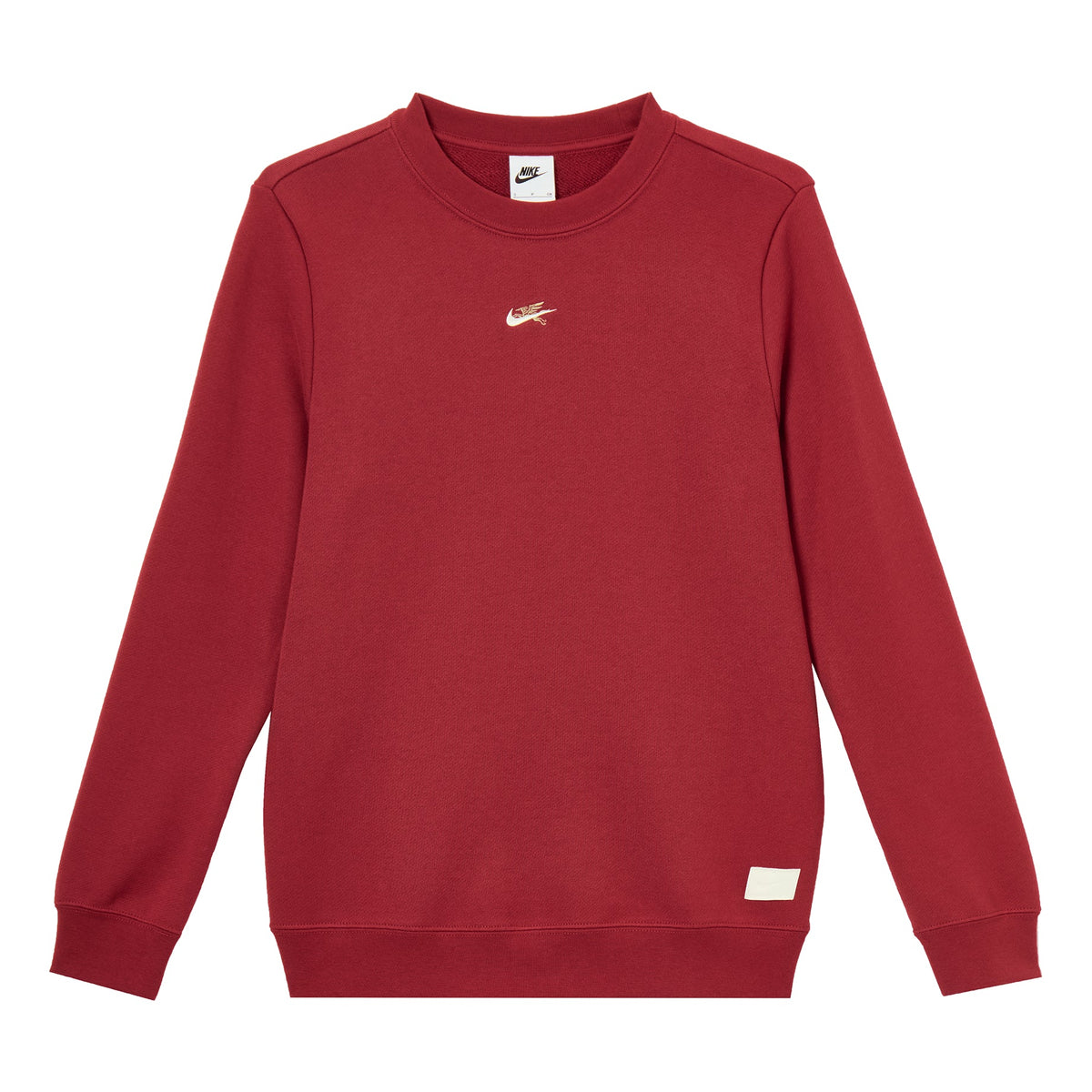 (WMNS) Nike Sportswear Standard Fit Fleece Sweatshirt Asia Sizing 'CNY Red' IQ3827-613 - Nike Professional Edition