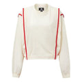 (WMNS) Converse Series Contrast Color Stitching Round Neck Pullover White 10020992-281