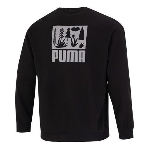 PUMA Logo Crew Neck Sweatshirt 'Black' 538780-01
