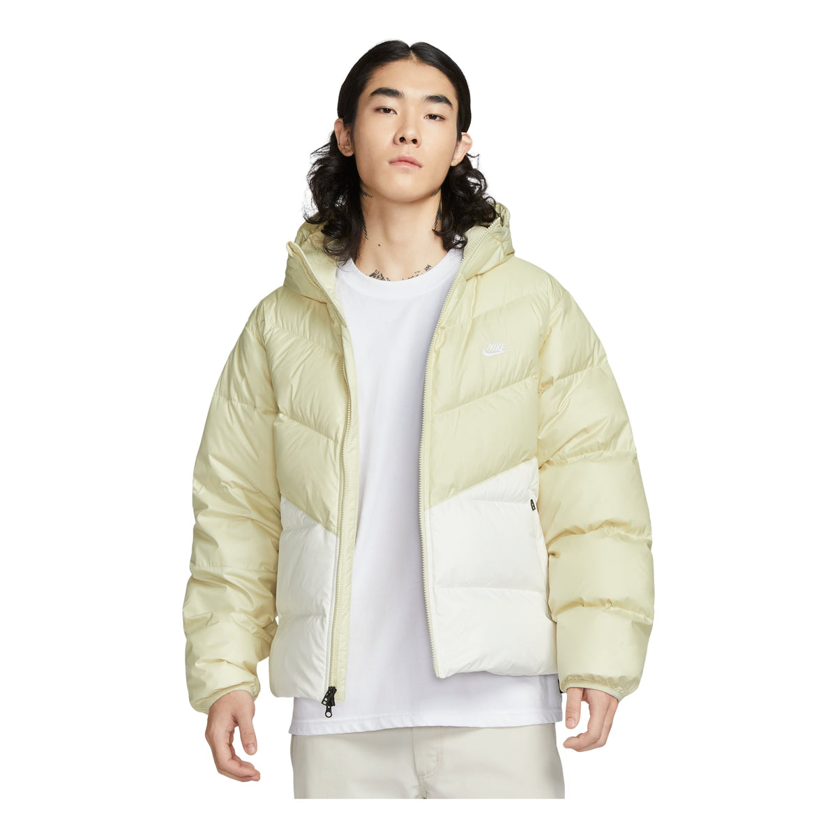 Nike Windrunner Down Jacket 'Light Khaki Sail White' HQ7791-229