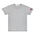 COMME des GARCONS PLAY FW25 Double Heart T-Shirt 'Grey' AZ-T328-051-2