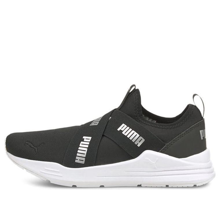 (WMNS) PUMA Wired Run Slip-On 'Black Silver' 382299-01
