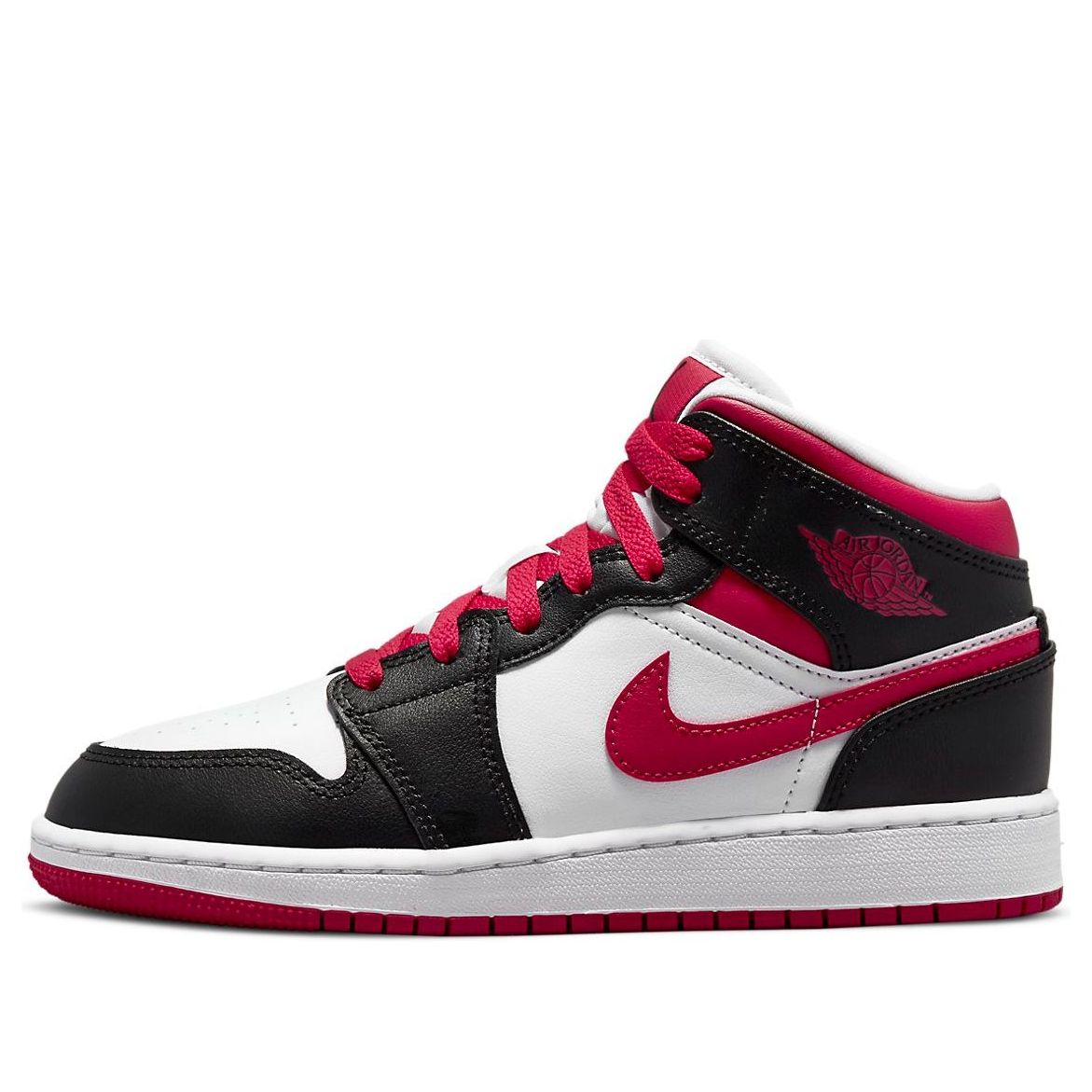 (GS) Air Jordan 1 Mid 'White Very Berry' 554725-016