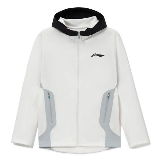 Li-Ning Professional Basketball Series Hooded Track Jacket 'Autumn White' AWDS105-1