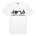 COMME des GARCONS PLAY Word Logo Short Sleeve White P1T068-1