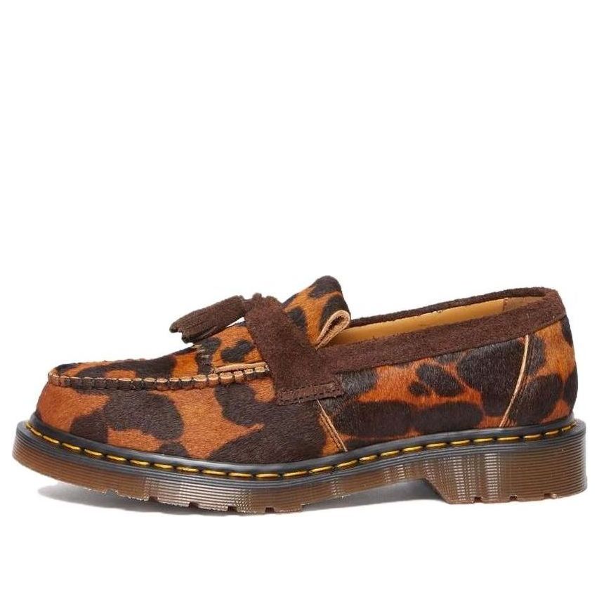 Dr. Martens Adrian Made in England Hair On Tassel Loafers 'Ocelot Dark Brown' 30573210