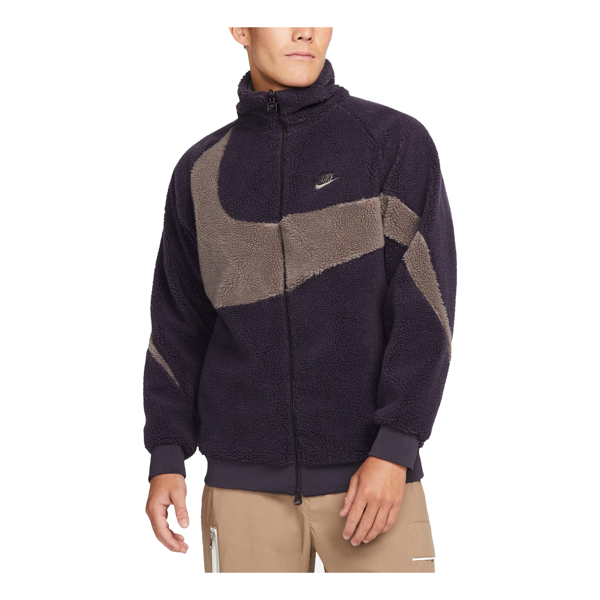 Nike Big Swoosh Reversible Boa Jacket (Asia Sizing) 'Cave Purple' BQ6546-540