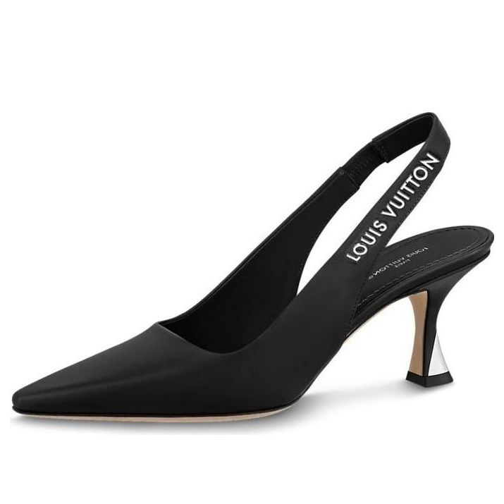 (WMNS) LOUIS VUITTON Sparkle Slingback Pumps 'Black' 1AB0MK