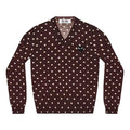 (WMNS) COMME des GARCONS PLAY Polka Dot Sweater Black Emblem 'Burgundy' AZ-N035-051-3