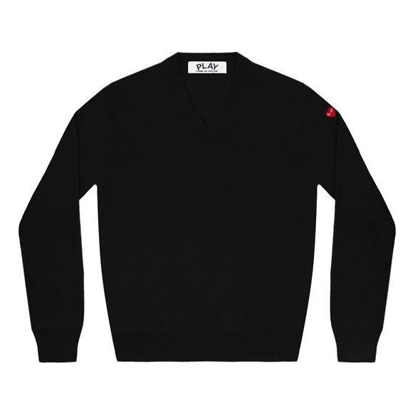(WMNS) COMME des GARCONS PLAY L/S T-Shirt Red Sleeve Emblem 'Black' AZ-N039-051-1