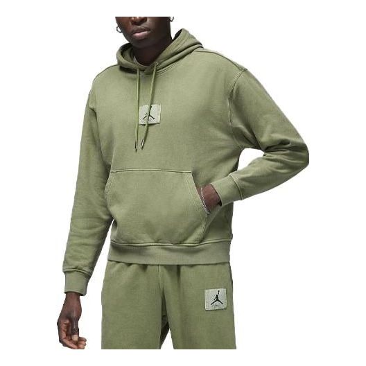Air Jordan Statement Fleece Washed Pullover Hoodie 'Light Olive' FB7290-340