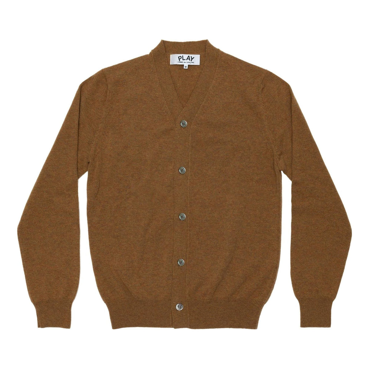 COMME des GARCONS PLAY Cardigan Pastel Series Sleeve Heart 'Pastel Camel' AZ-N092-051-3