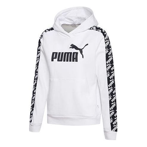 (WMNS) PUMA Amplified Cropped Hoodie 'White' 583817-02