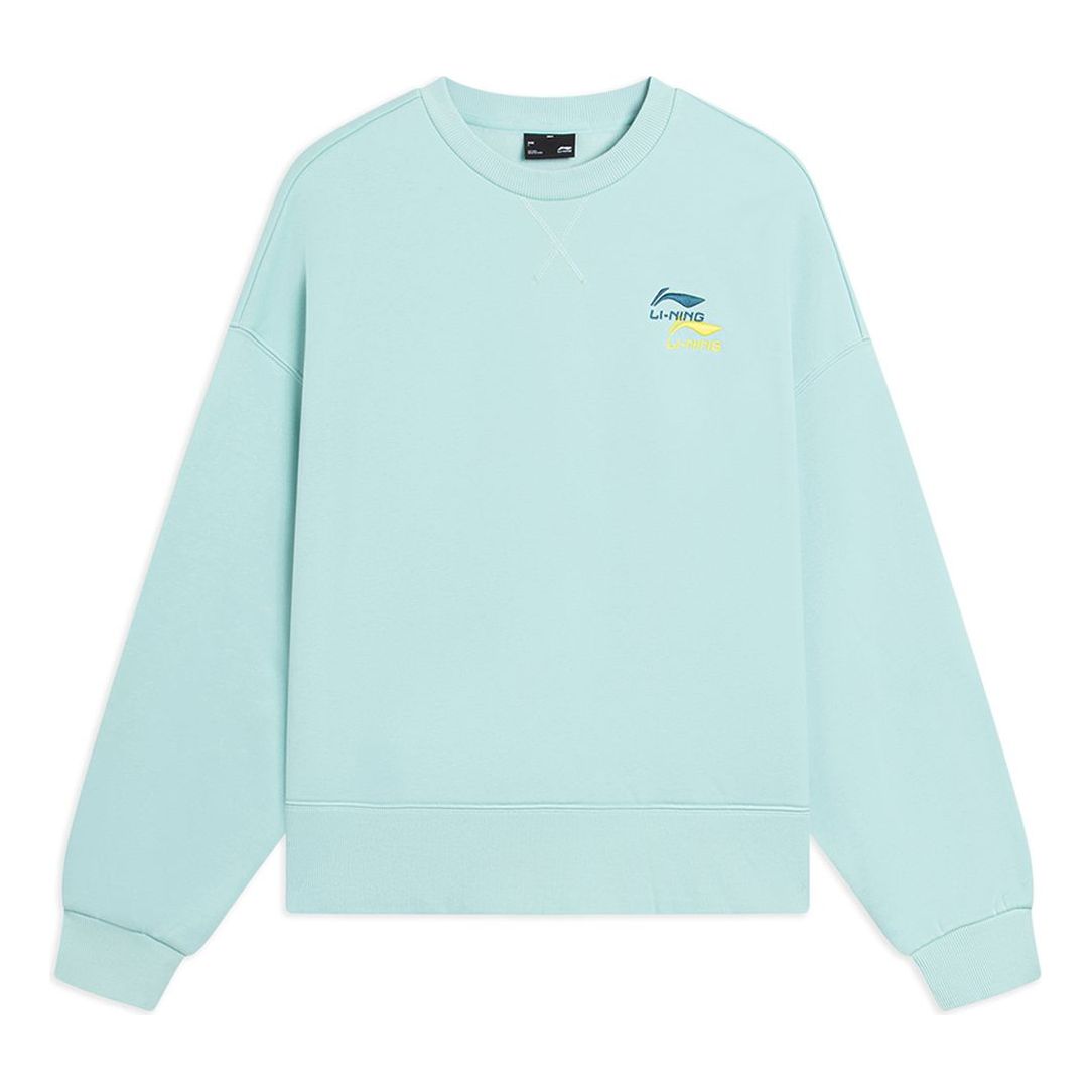 (WMNS) Li-Ning Embroidered Logo Sweatshirt 'Mint Green' AWDSF70-7