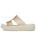 (WMNS) Crocs Getaway Platform H-Strap Sandals 'White Brown' 209667-160