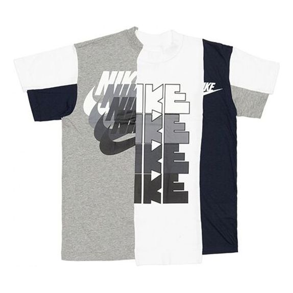 (WMNS) Nike x sacai Hybrid T-Shirt 'Canyon Gold Obsidian' CD6310-711