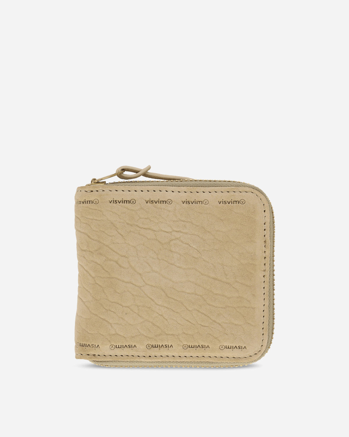 Suede Bi-Fold Wallet Beige